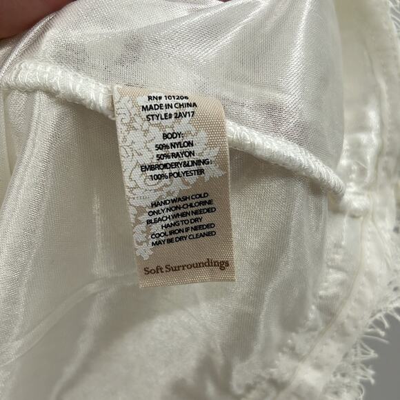 Soft Surroundings Women's Whimsical Lace Bell Sleeve Top - Ivory - Large - Picture 5 of 7